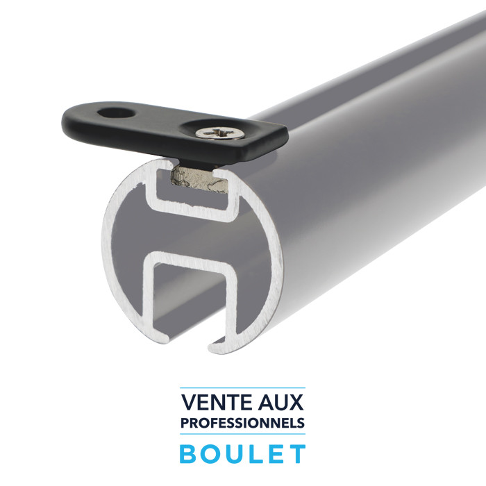 4 Supports De Fixation Plafond/Mur 22mm - Pour Rails De Stores, Tringles - En Fer Blanc