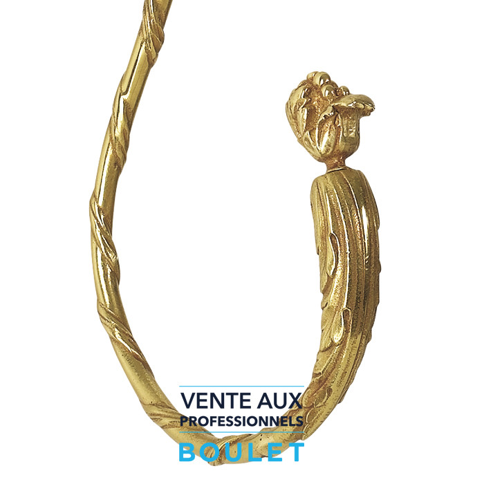 Support collier recoupable et réglable Louis XVI laiton patiné 35mm